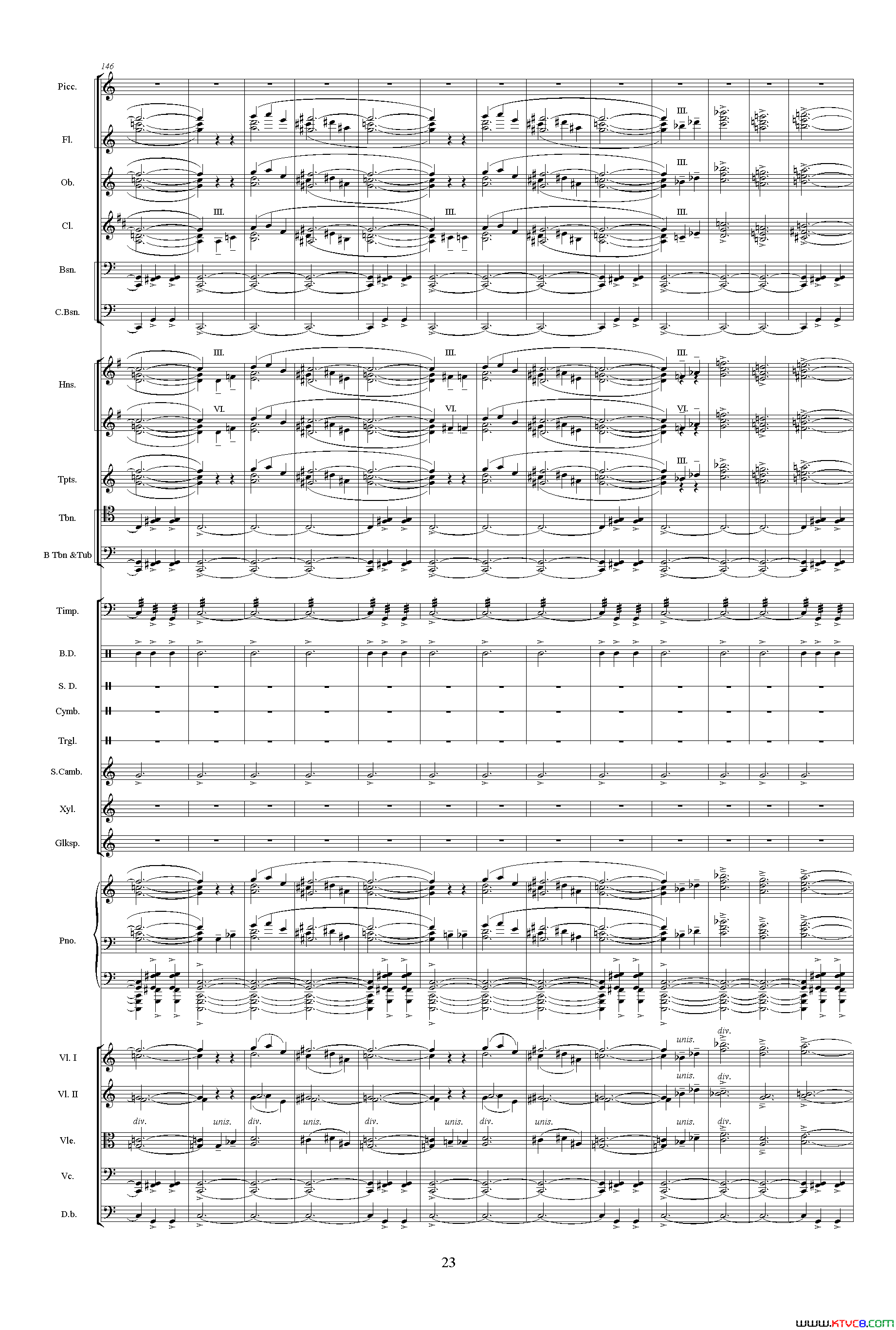 惠洲大战_中山颂·交响组曲_之三交响乐队总谱简谱