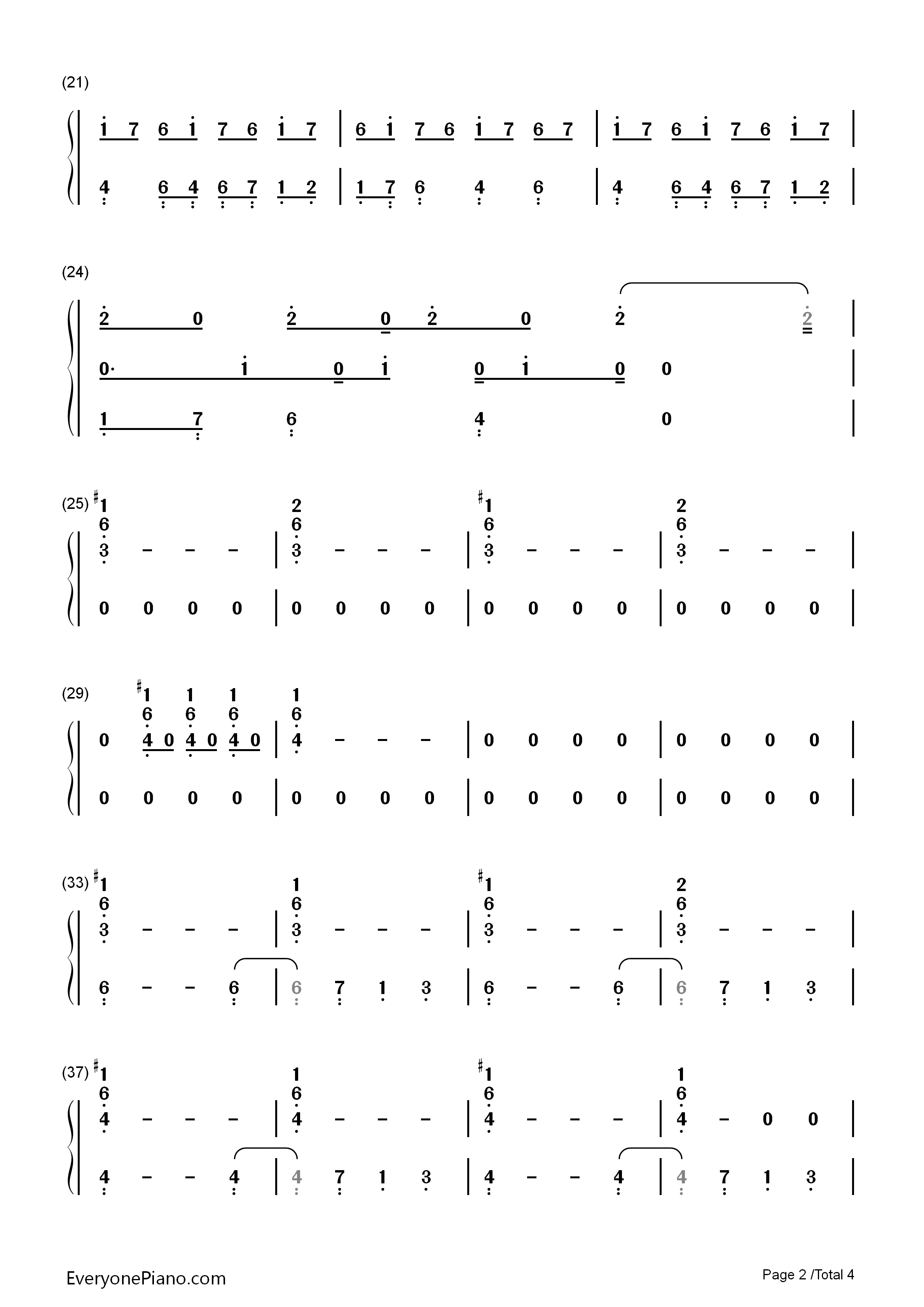 Ode_to_Sleep钢琴简谱_Twenty_One_Pilots演唱