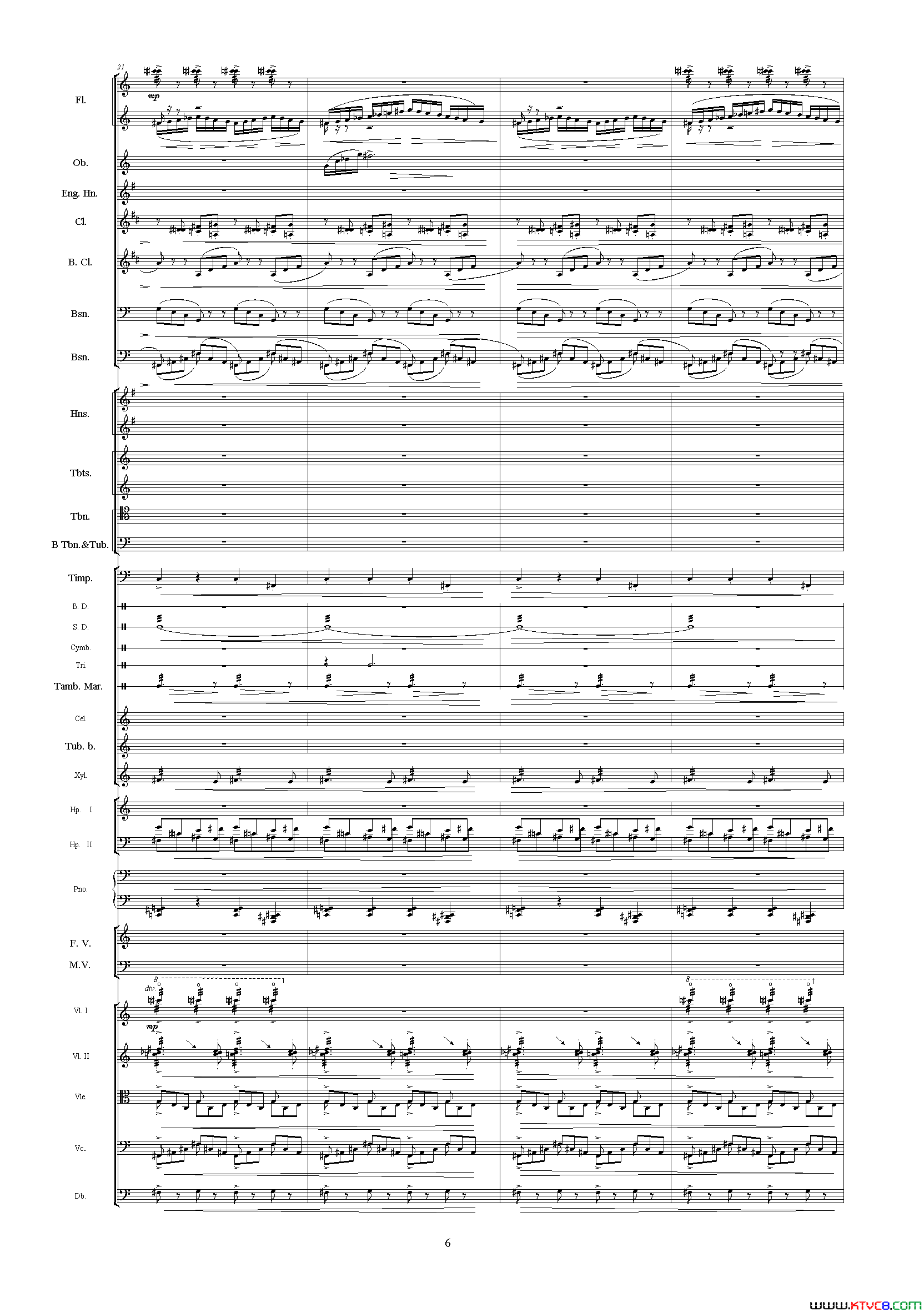 中山颂_中山颂·交响组曲_之七交响乐队总谱简谱