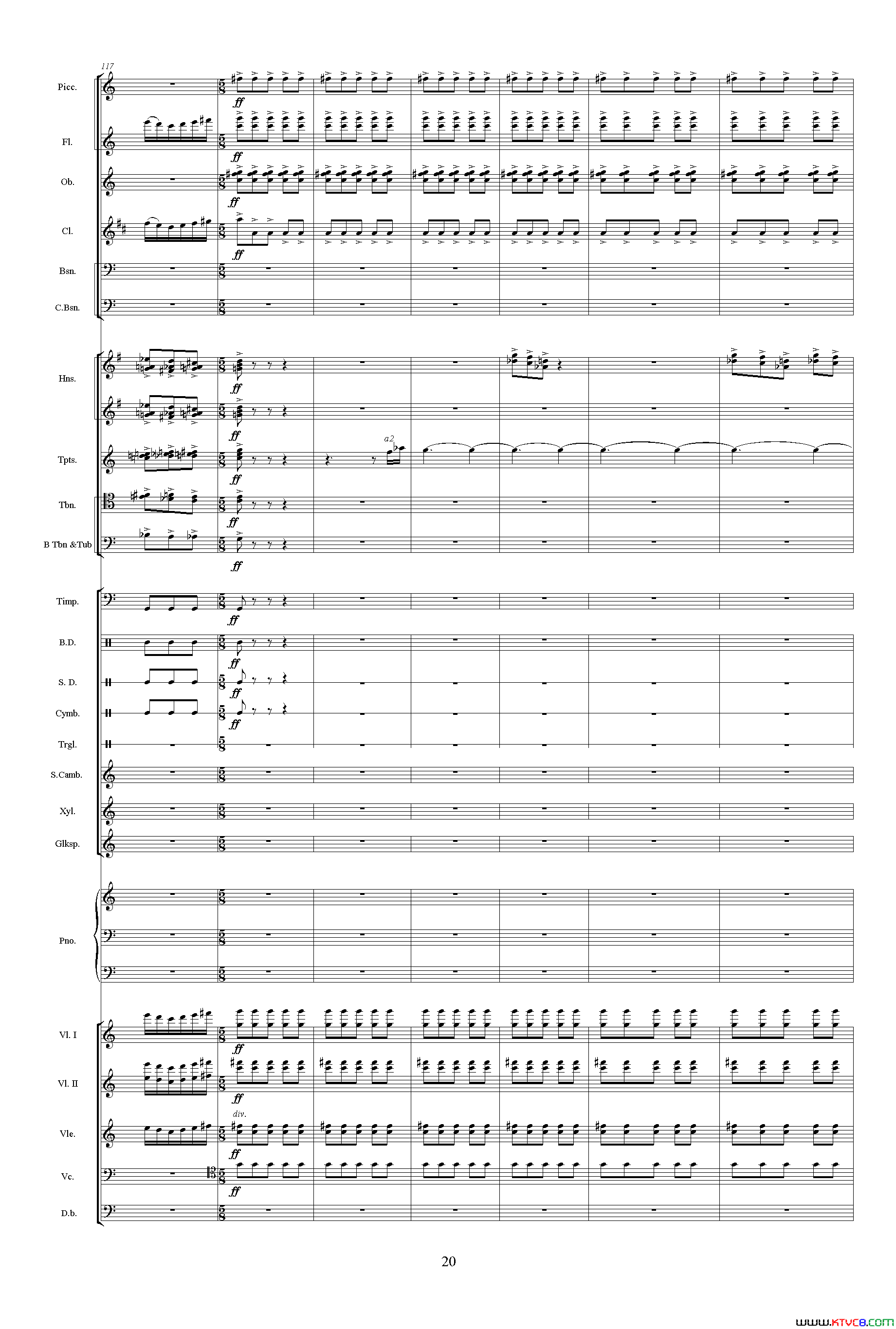 惠洲大战_中山颂·交响组曲_之三交响乐队总谱简谱