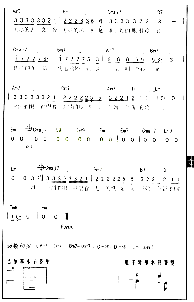 伤心车站简谱_唐磊演唱