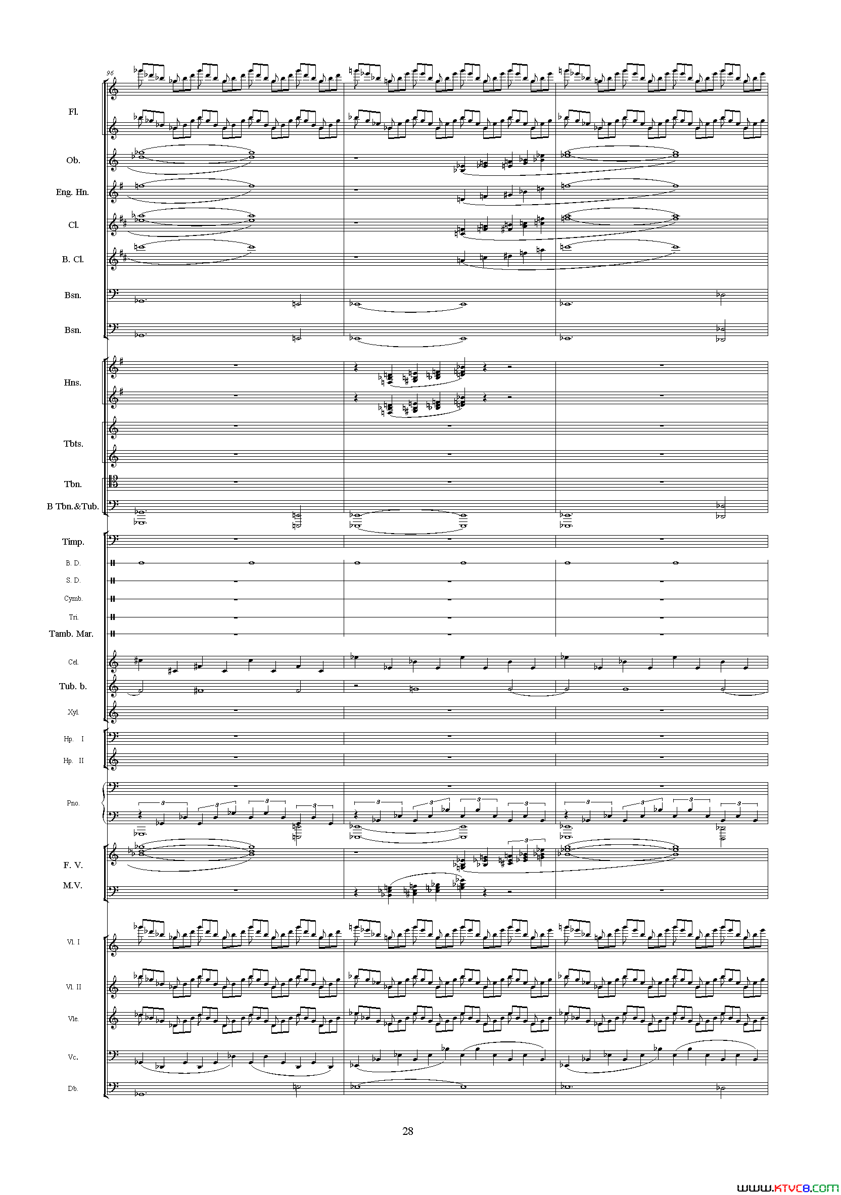 中山颂_中山颂·交响组曲_之七交响乐队总谱简谱