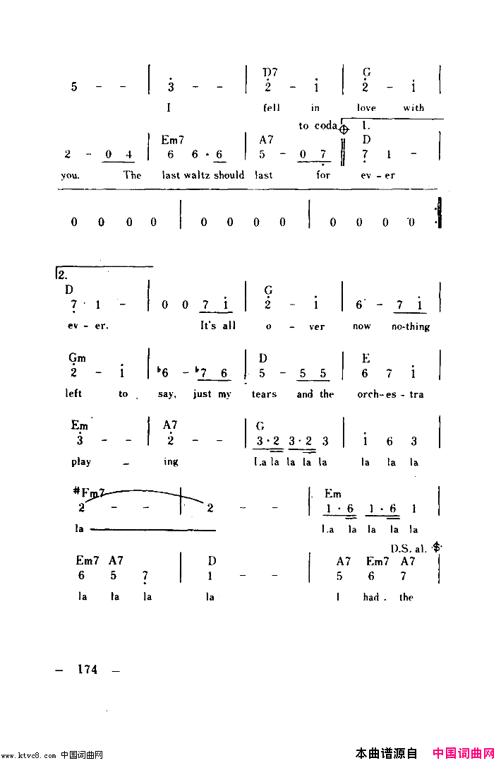 TheLastWaltz简谱_费翔演唱