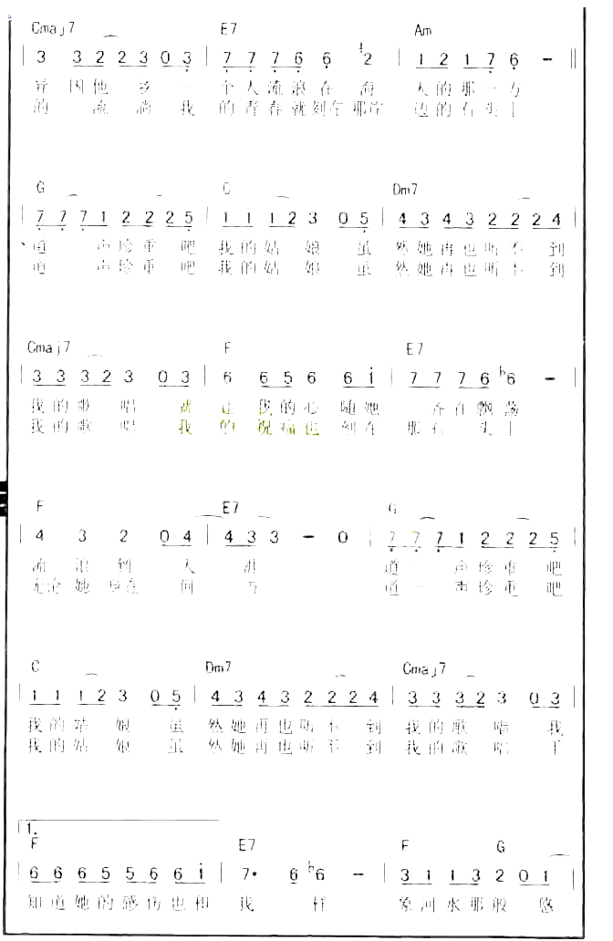 石头爱简谱_唐磊演唱