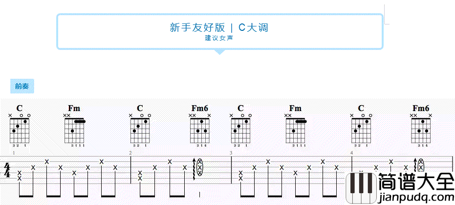 说谎吉他谱_新手简单版_林宥嘉