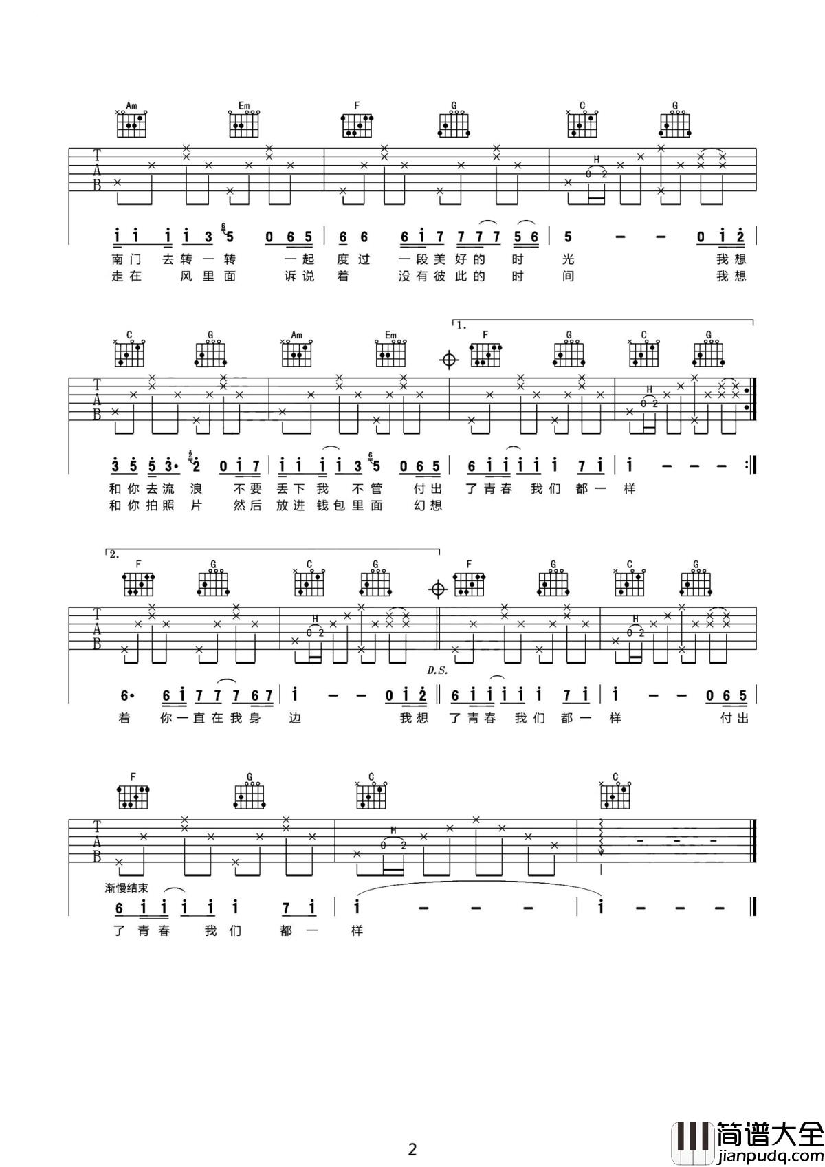 我想和你吃个饭吉他谱_林啟得_我想和你吃个饭，再到南门去转一转