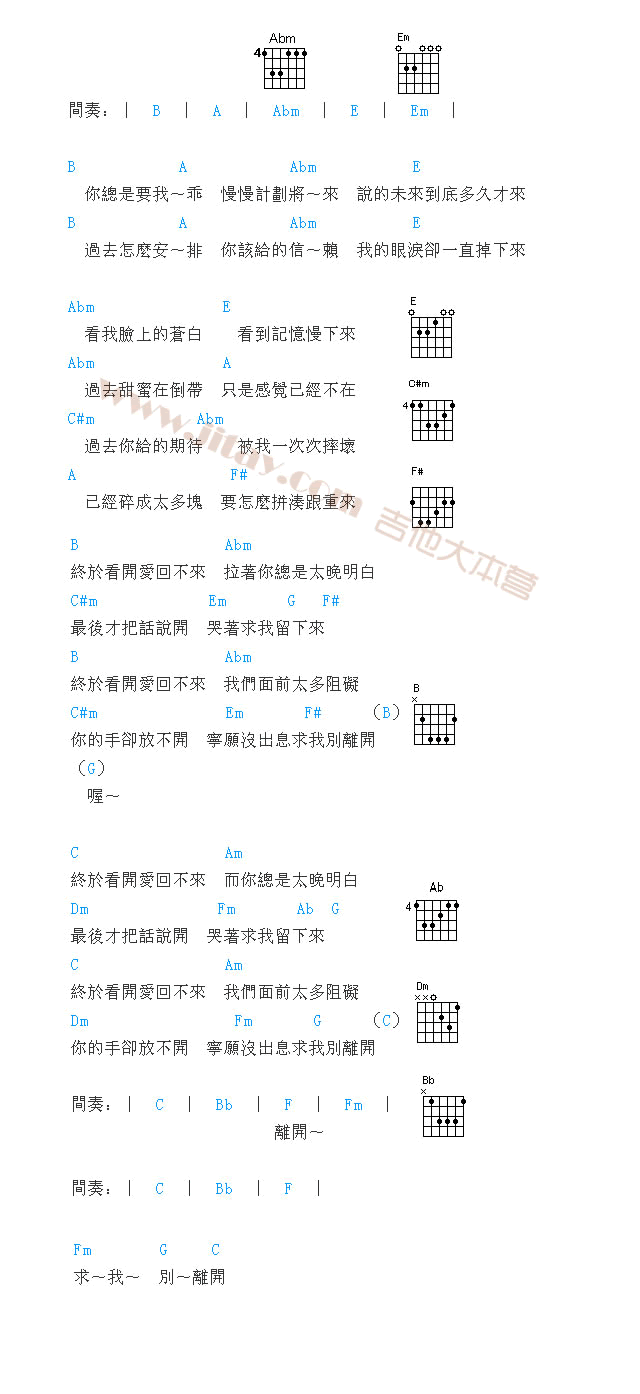 周杰伦_倒带_吉他谱