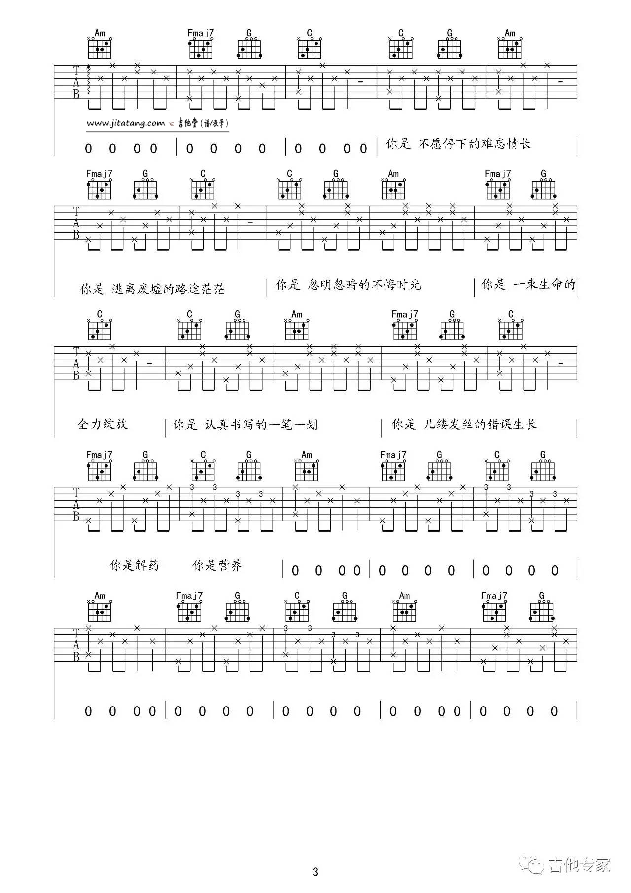 十二吉他谱_C调简单版_音艺吉他编配_留声玩具