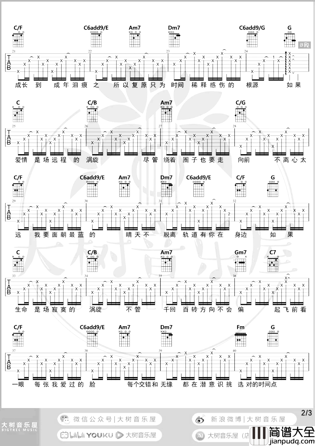 对的时间点吉他谱_C调和弦_林俊杰