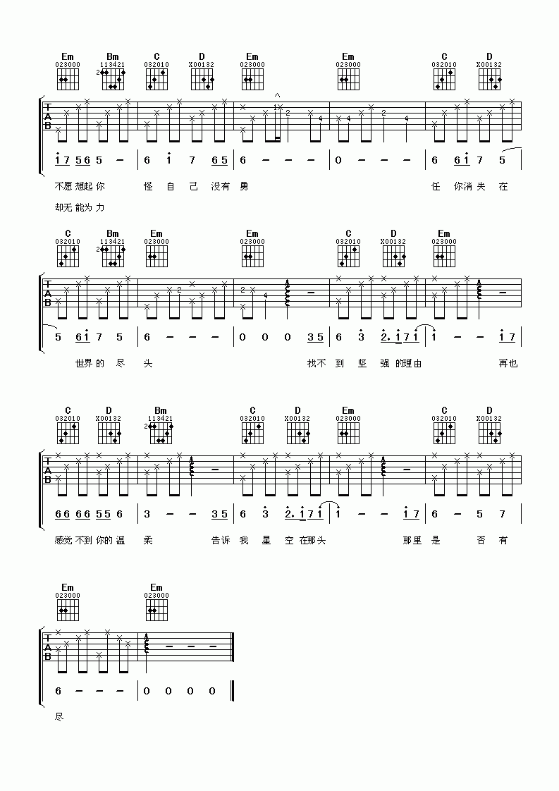 张柏芝_星语心愿吉他谱