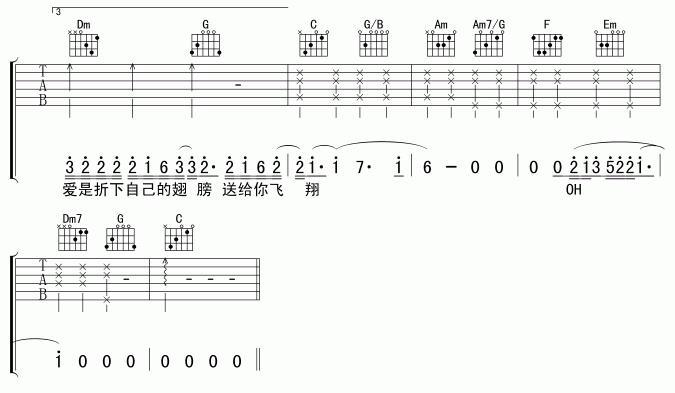 男人海洋吉他谱__周传雄