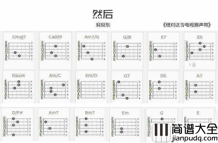 倪安东_然后_吉他谱