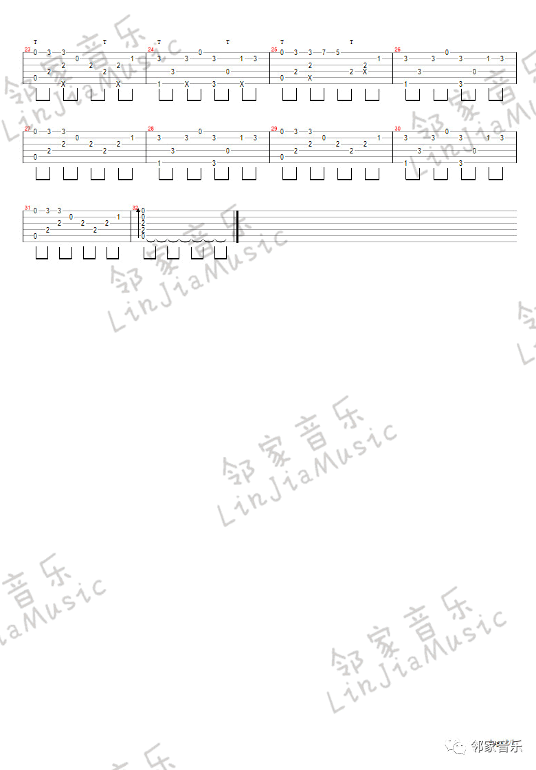 我的将军啊指弹谱_抖音歌曲_吉他指弹独奏曲_演示视频