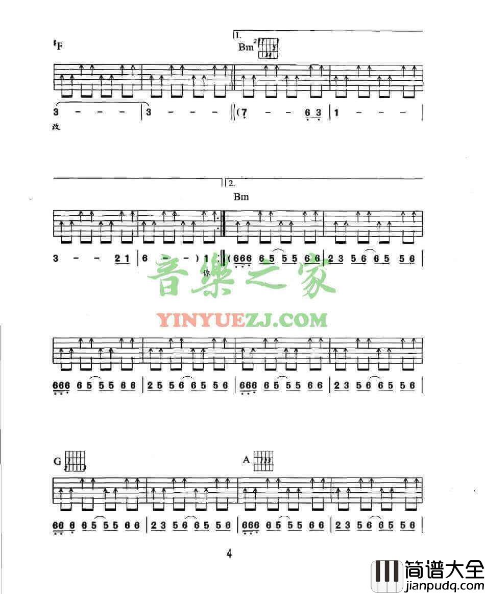 我是愤怒扫弦吉他谱_D调扫弦版_Beyond