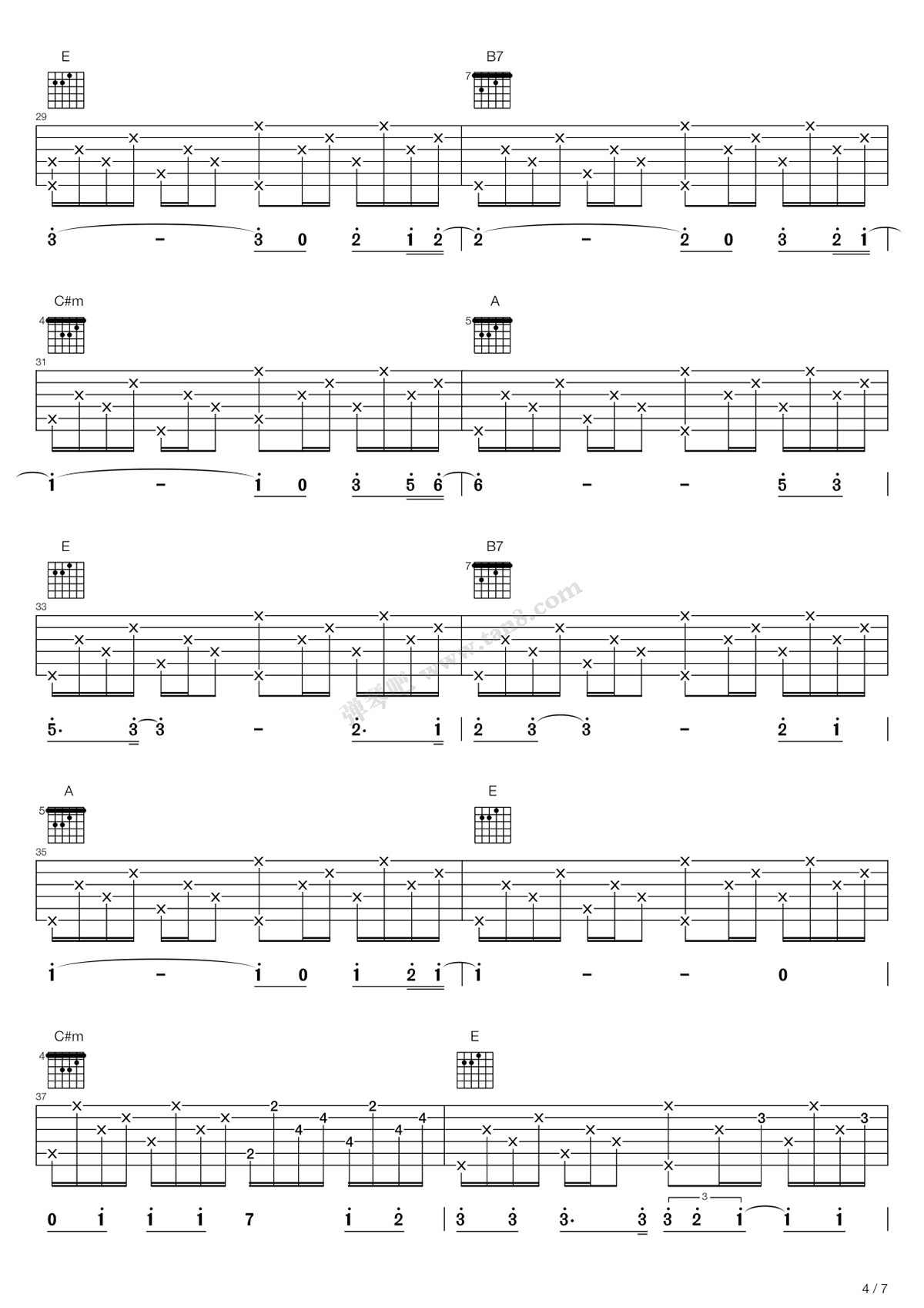 Take_me_home_Country_Road_吉他谱_乡村路带我回家_六线谱