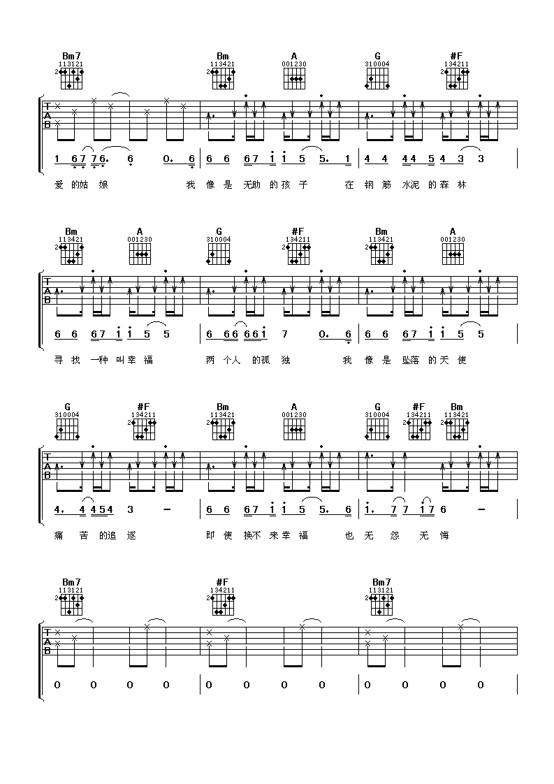 寻找吉他谱_D调男生版_阿潘音乐工场编配_陈楚生