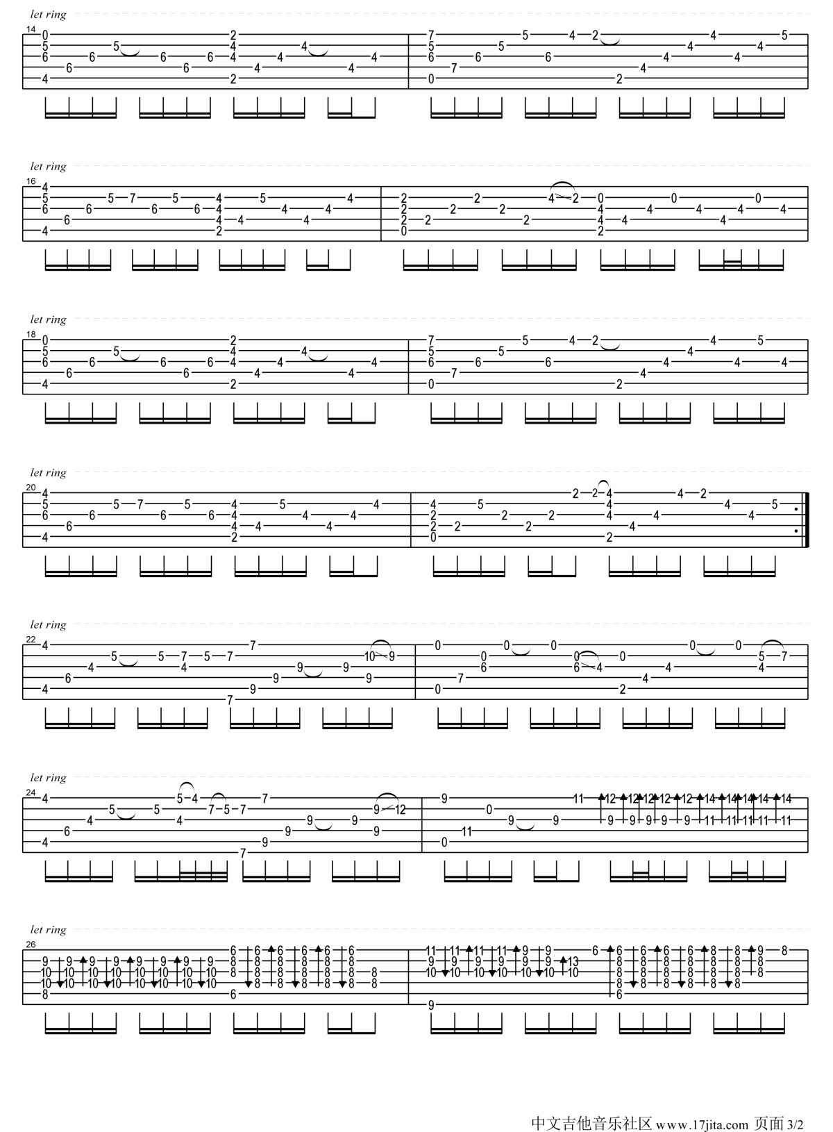 My_heart_will_go_on(我心永恒)吉他谱_琴歌指弹版