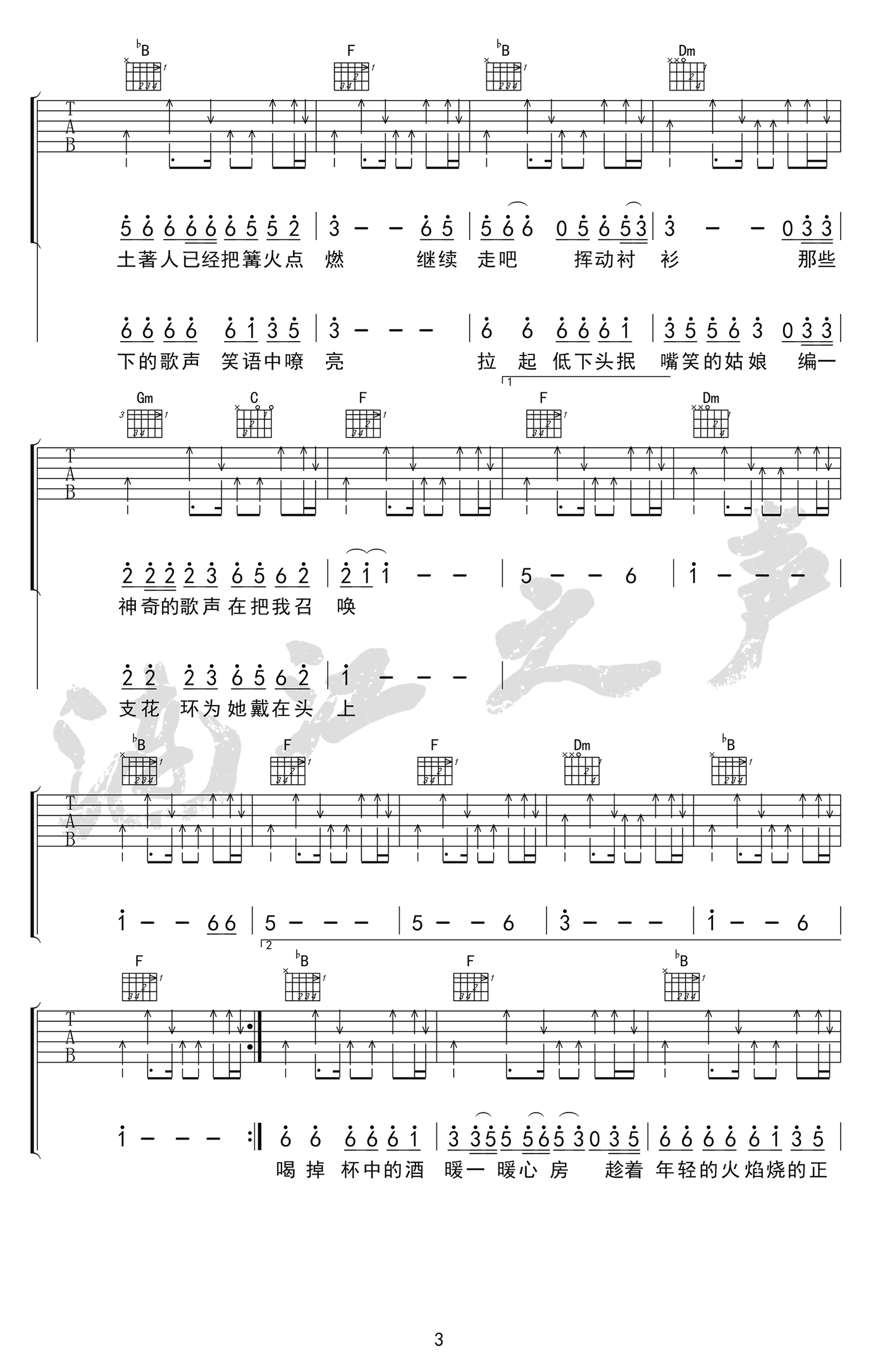 彩虹下面吉他谱_赵雷_西虹市首富_电影推广曲_弹唱谱