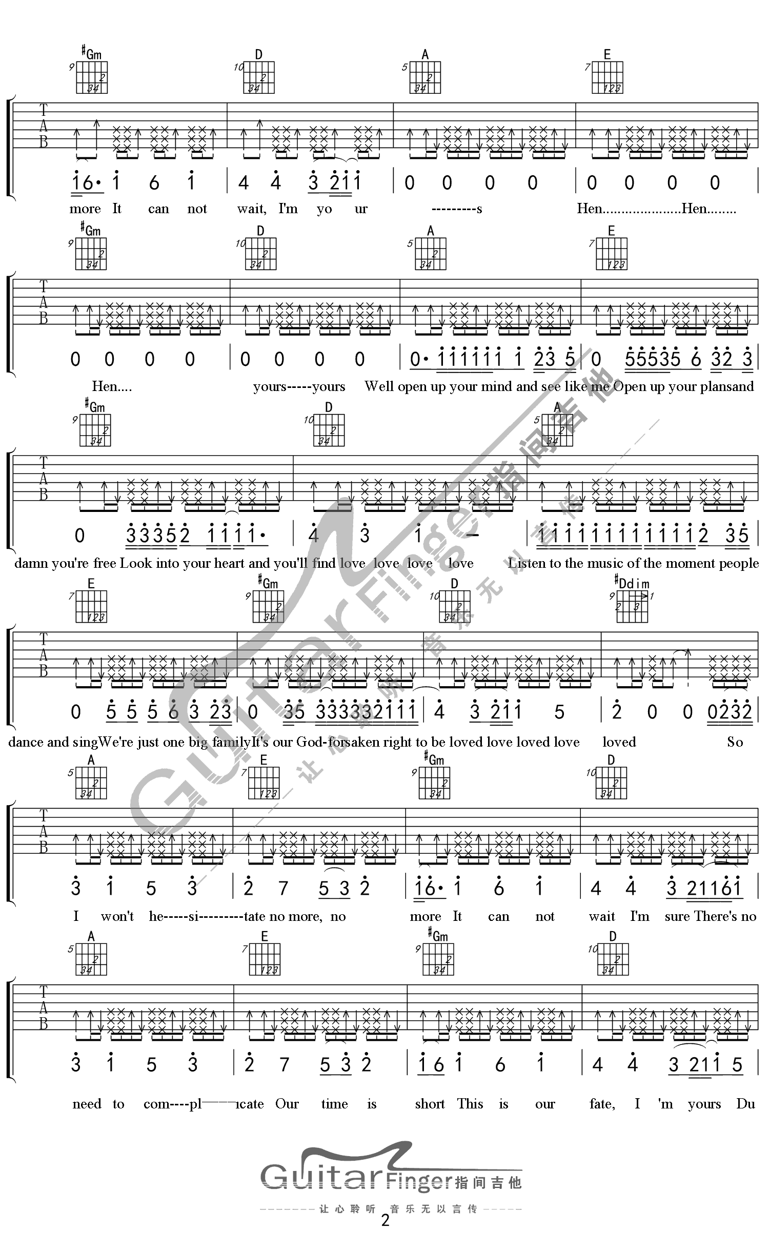 Im_Yours吉他谱_Jason_Mraz_高清弹唱六线谱