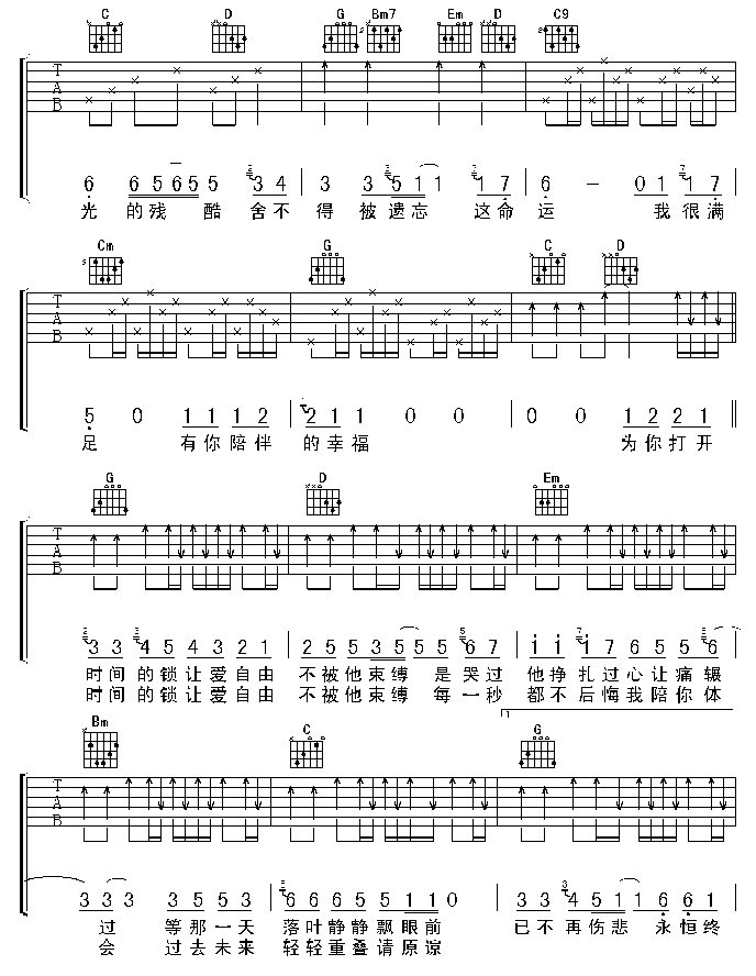 幸福的瞬间吉他谱_G调六线谱_许绍洋