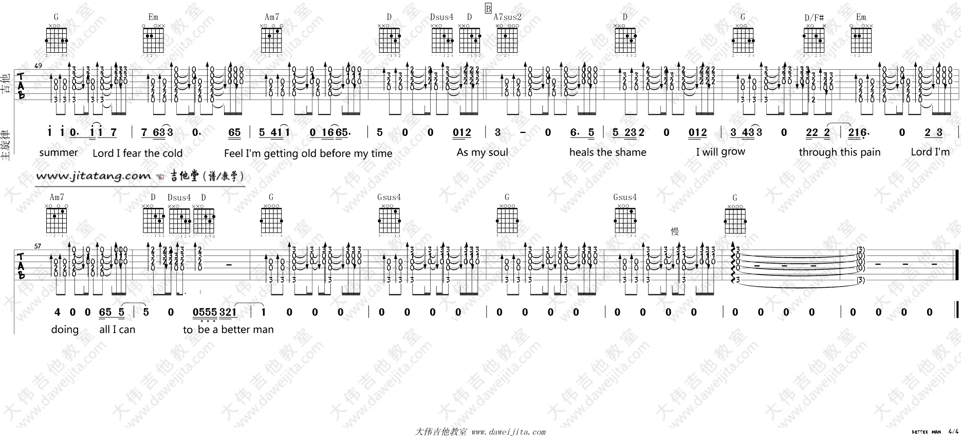 better_man吉他谱_G调精选版_Robbie_Williams