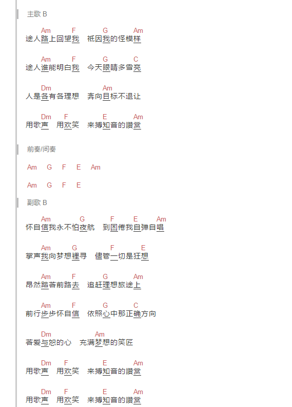 _谁能明白我_吉他谱_林子祥_C调简单版弹唱谱_高清和弦图谱