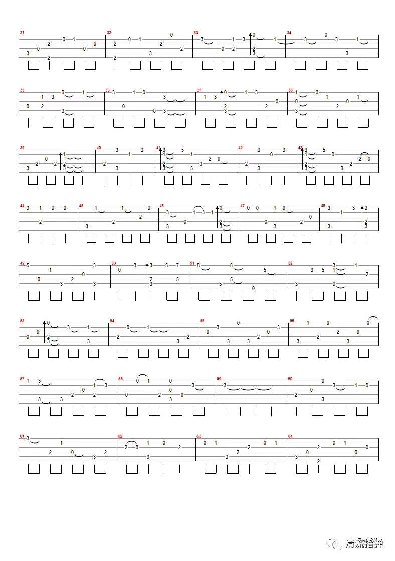 淘汰指弹吉他谱_陈奕迅__淘汰_独奏六线谱