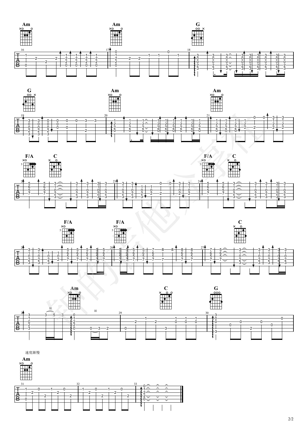 寂静之声指弹谱_The_Sound_of_Silence独奏谱_指弹吉他示范