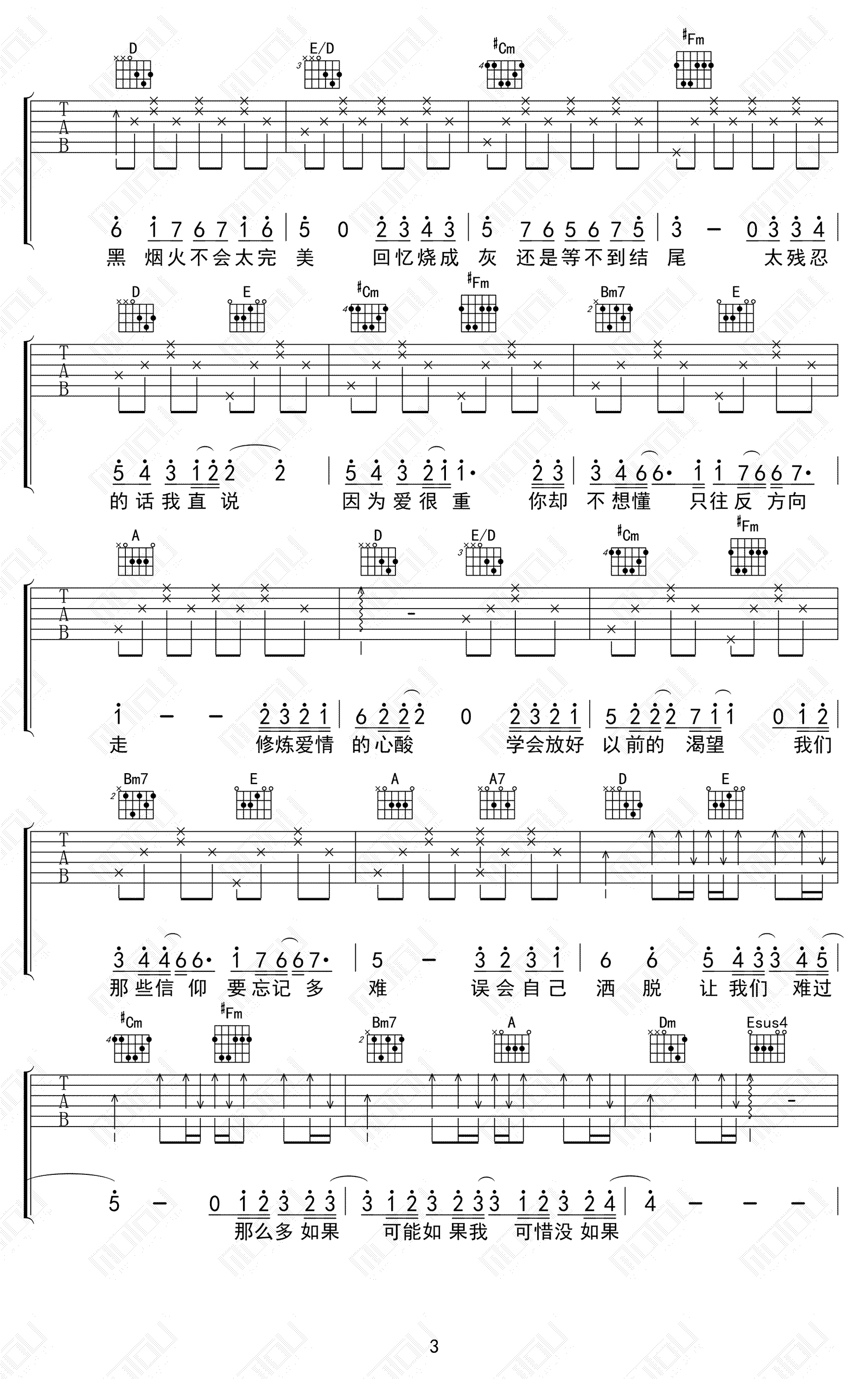 林俊杰串烧歌曲吉他谱_林俊杰出道18周年金曲_弹唱六线谱