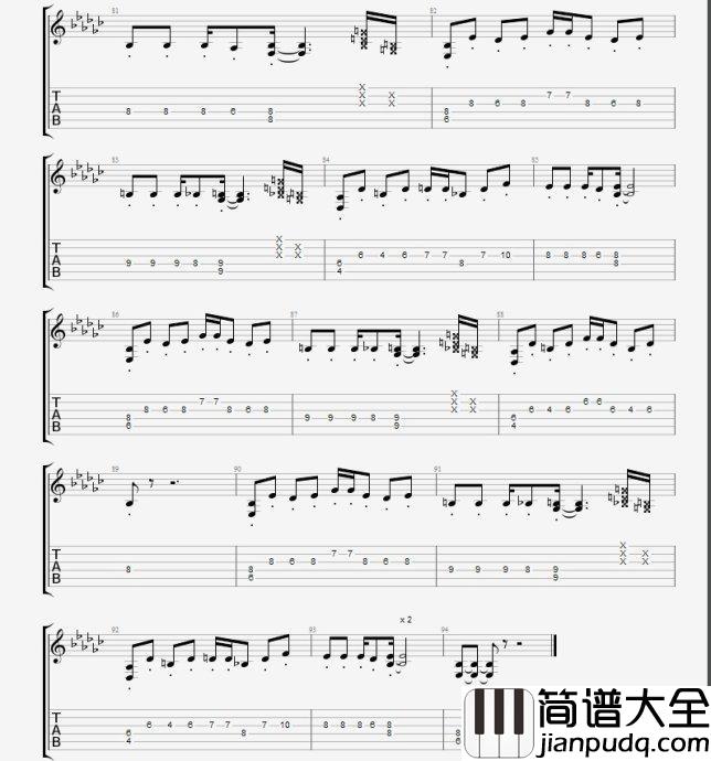 孤独啊指弹谱_原调六线谱_中国曲谱网编配_CNBLUE