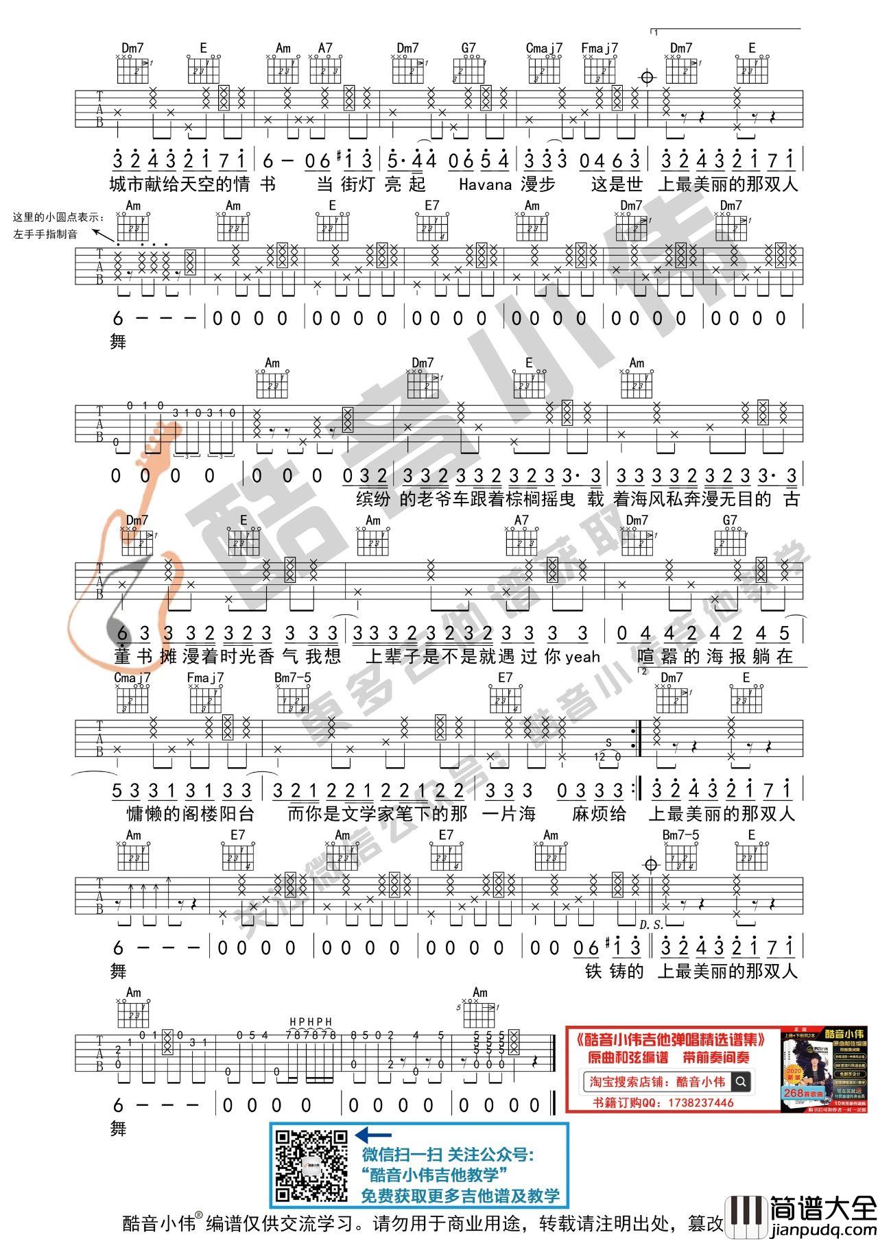 _Mojito_吉他谱_C调高清六线谱初/中级版本_弹唱教学视频_周杰伦