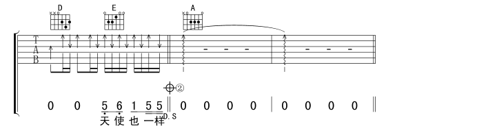 天使也一样吉他谱_G调_中文吉他音乐社区编配_任贤齐