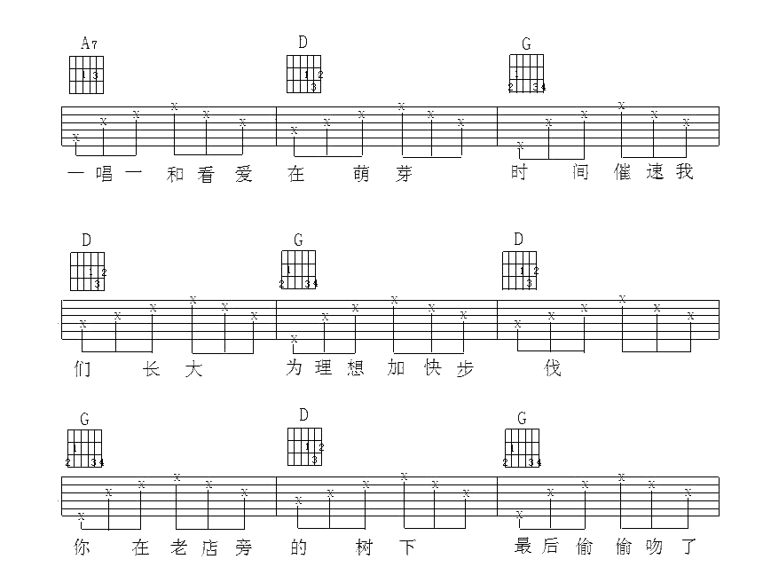 最近还好吗吉他谱_D调简单版_简单心琴编配_金莎