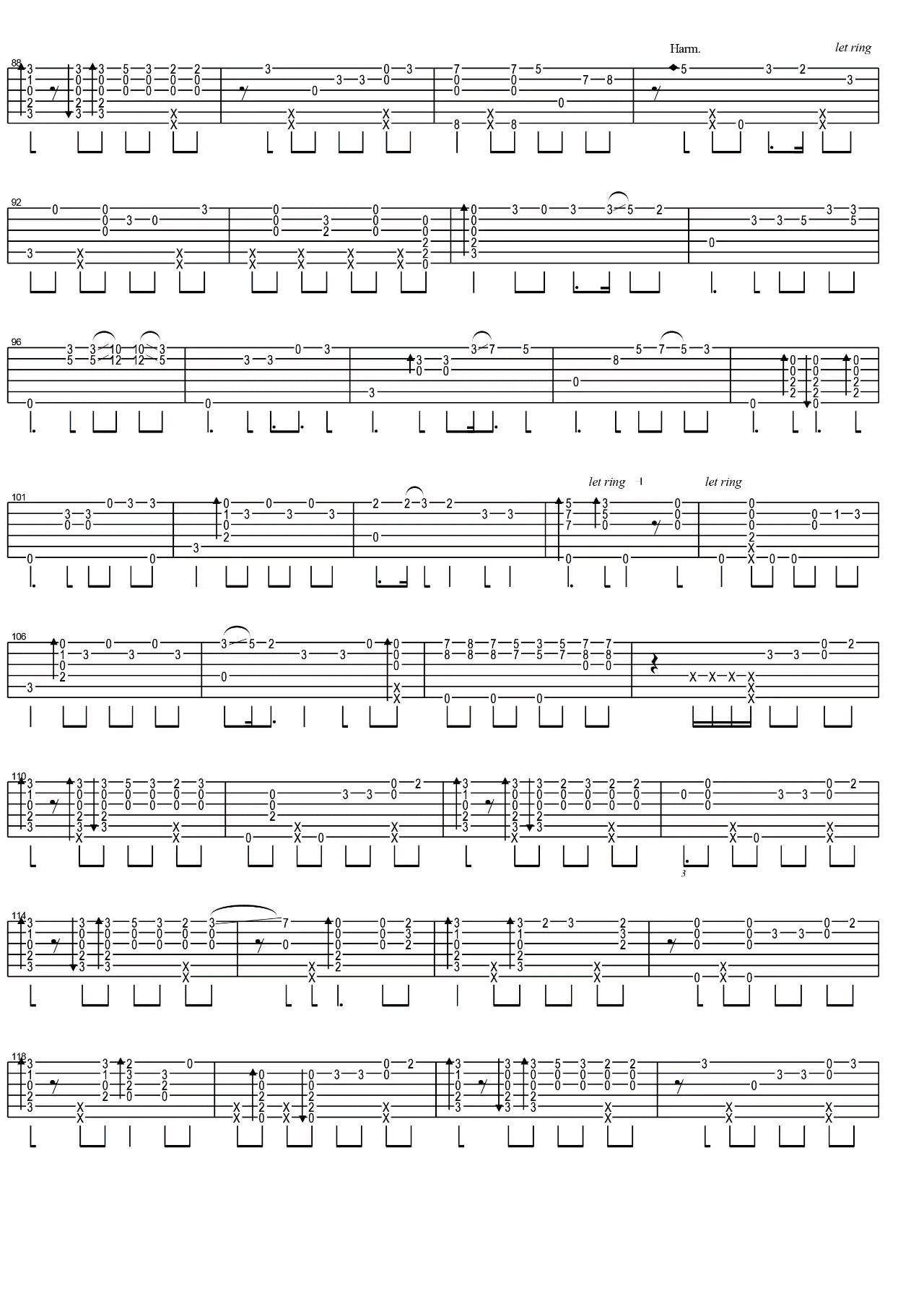 一天一天指弹谱_郑成河版_唯音悦吉他社编配_Bigbang