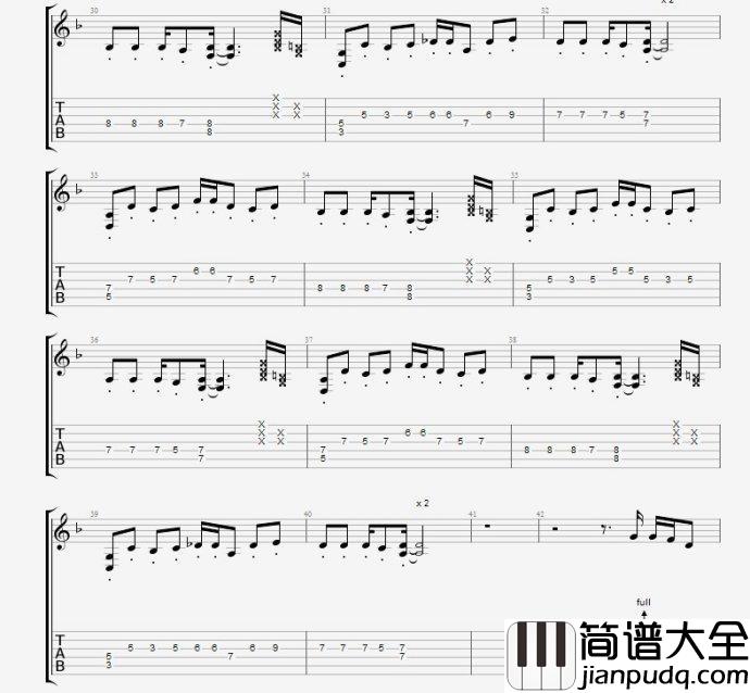 孤独啊指弹谱_原调六线谱_中国曲谱网编配_CNBLUE