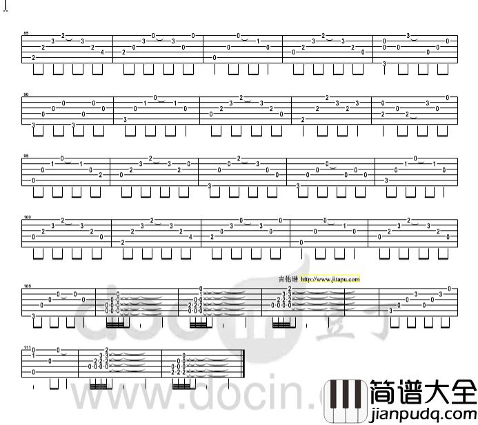 起床指弹谱_原调六线谱_豆丁网编配_品冠