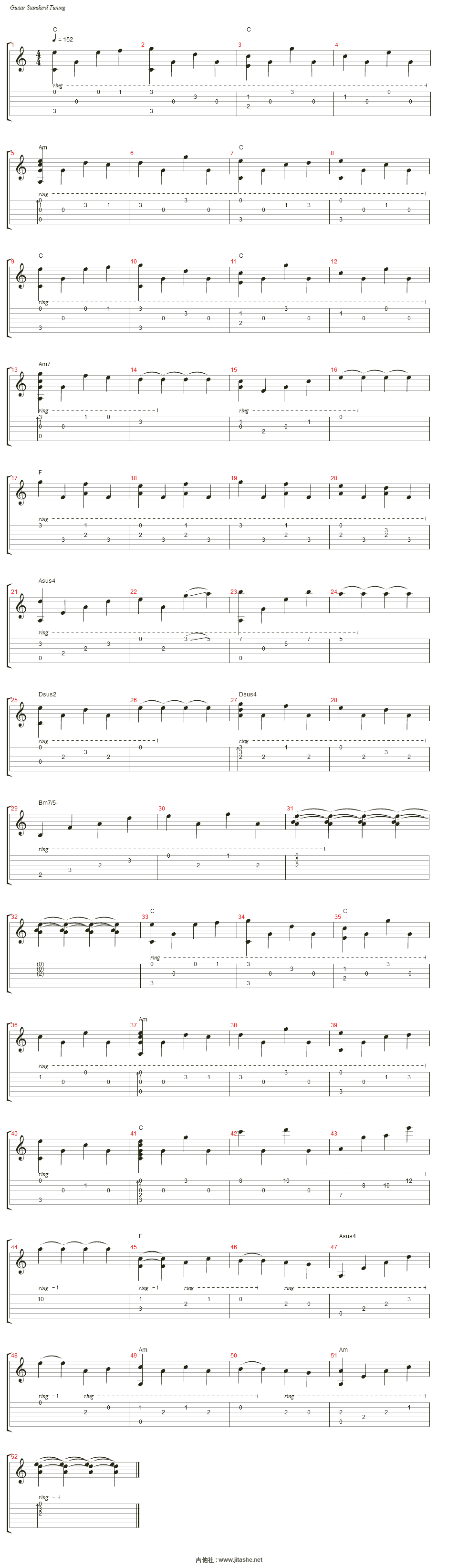 积极的少女心吉他谱_C调_士兵突击插曲_前向きな乙女心_