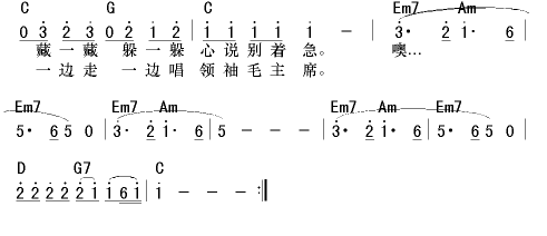 新长征路上的摇滚吉他谱_C调和弦谱_虫虫吉他编配_崔健