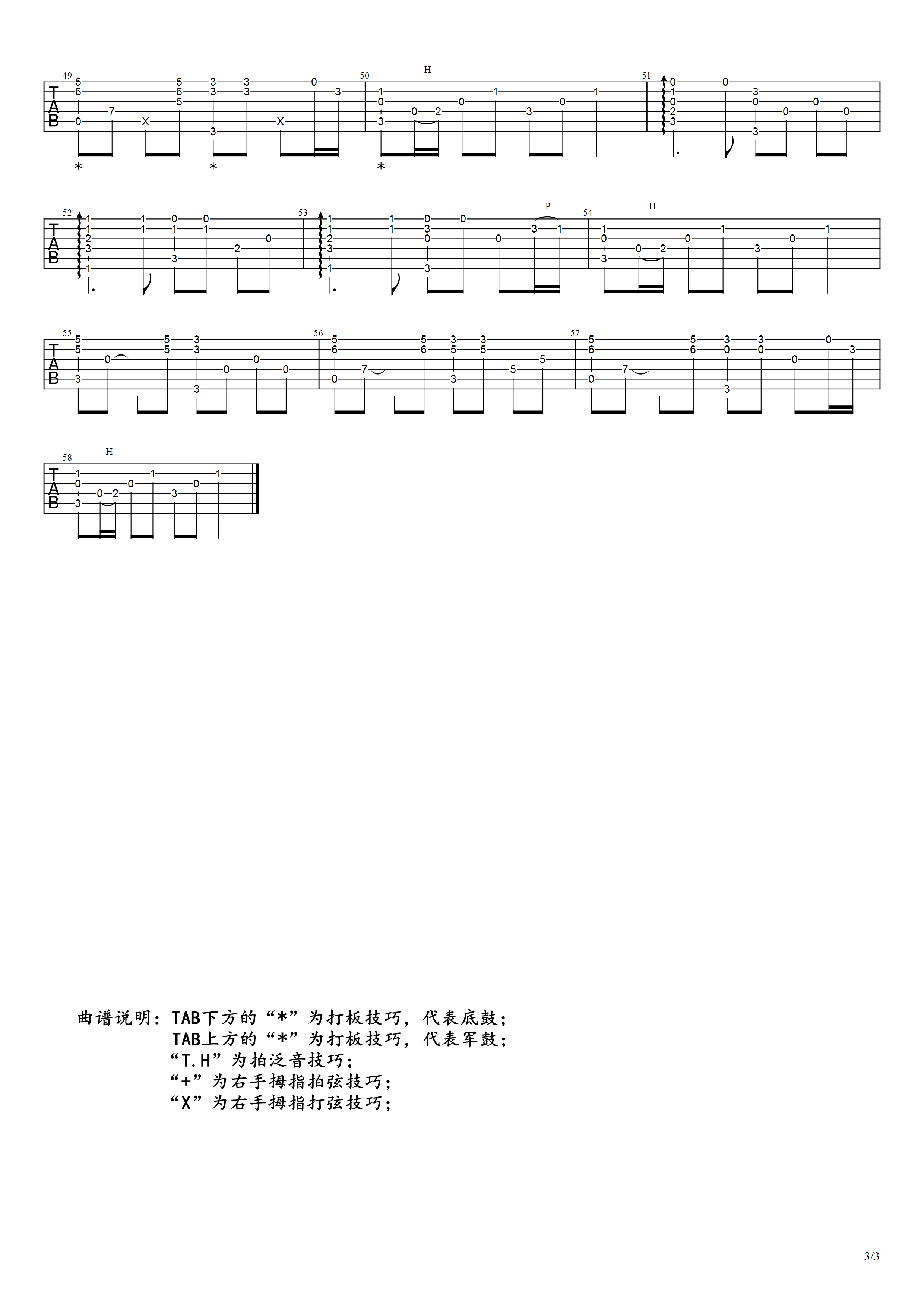 Amani指弹吉他谱_Beyond_吉他独奏六线谱_吉他指弹谱