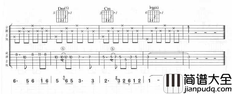 死不了吉他谱_A调六线谱_风华艺校编配_任贤齐