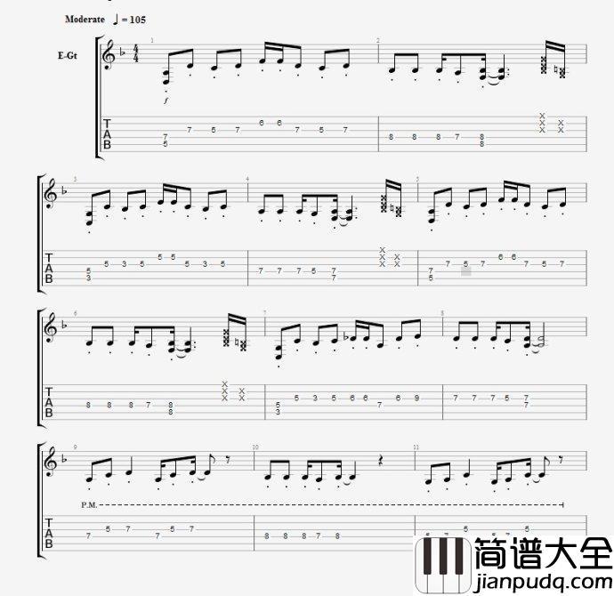 孤独啊指弹谱_原调六线谱_中国曲谱网编配_CNBLUE