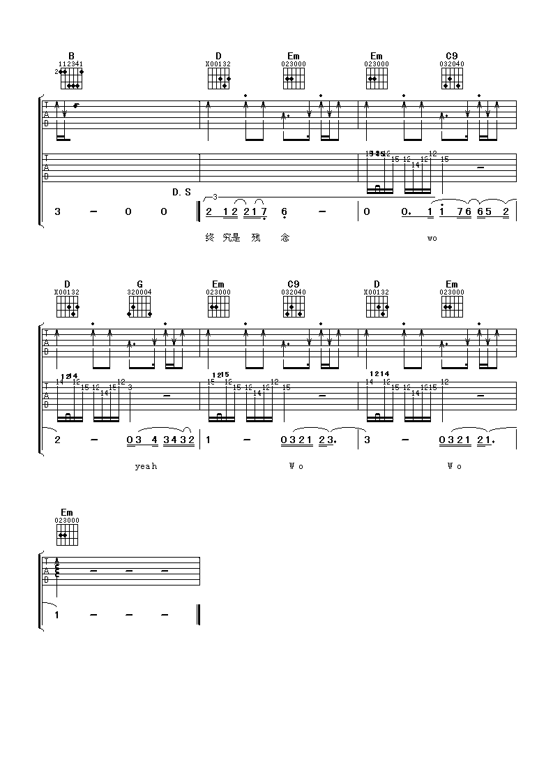 任贤齐_风云决_吉他谱__风云决_G调吉他弹唱谱