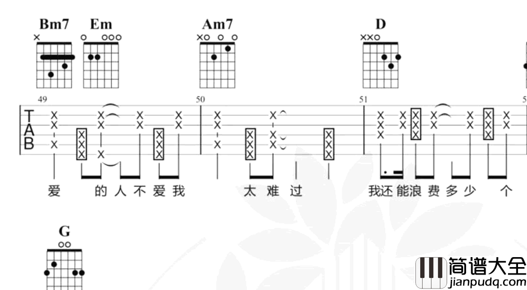 门没锁吉他谱_品冠_G调弹唱谱_吉他教学视频