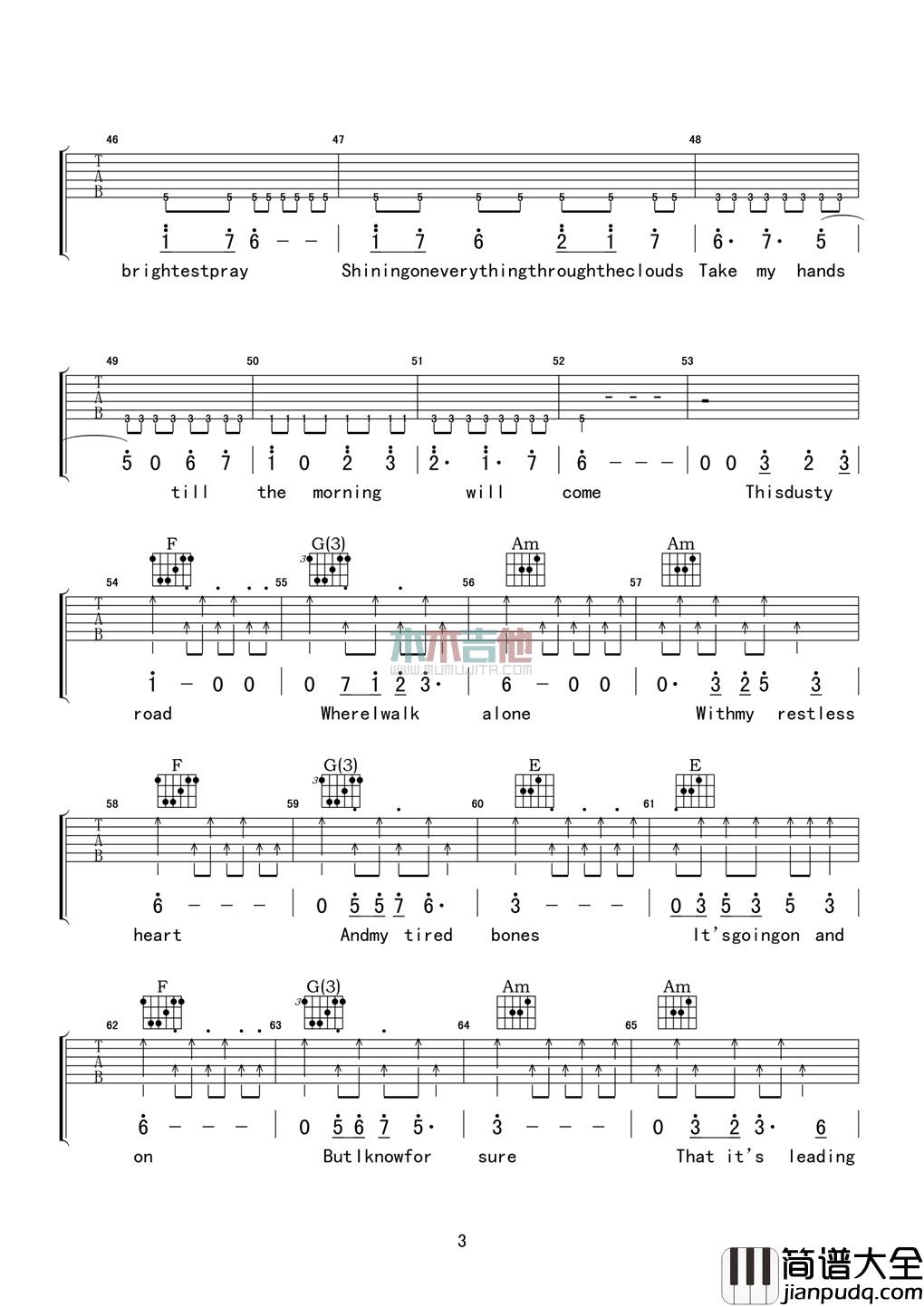 Iridio_Night_Prayer_吉他谱_Guitar_Music_Score