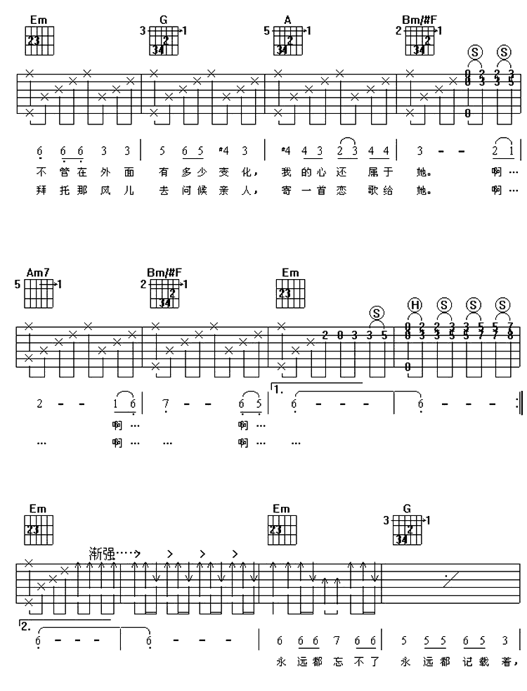 梦回故乡|吉他谱|图片谱|高清|李绪杰