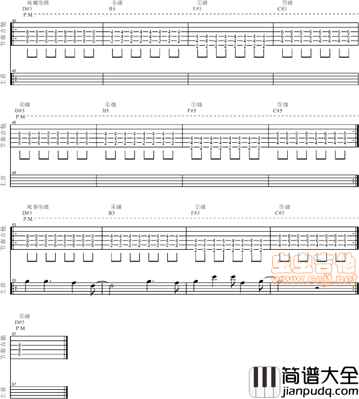 逆战|张杰|吉他谱|图片谱|高清|张杰