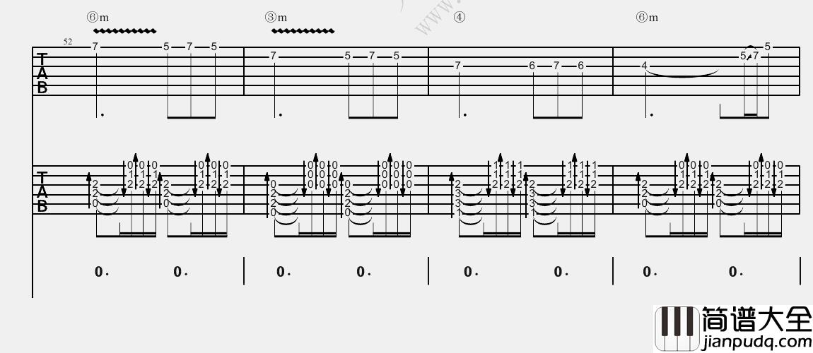 林志炫_单身情歌_吉他谱(E调)_Guitar_Music_Score