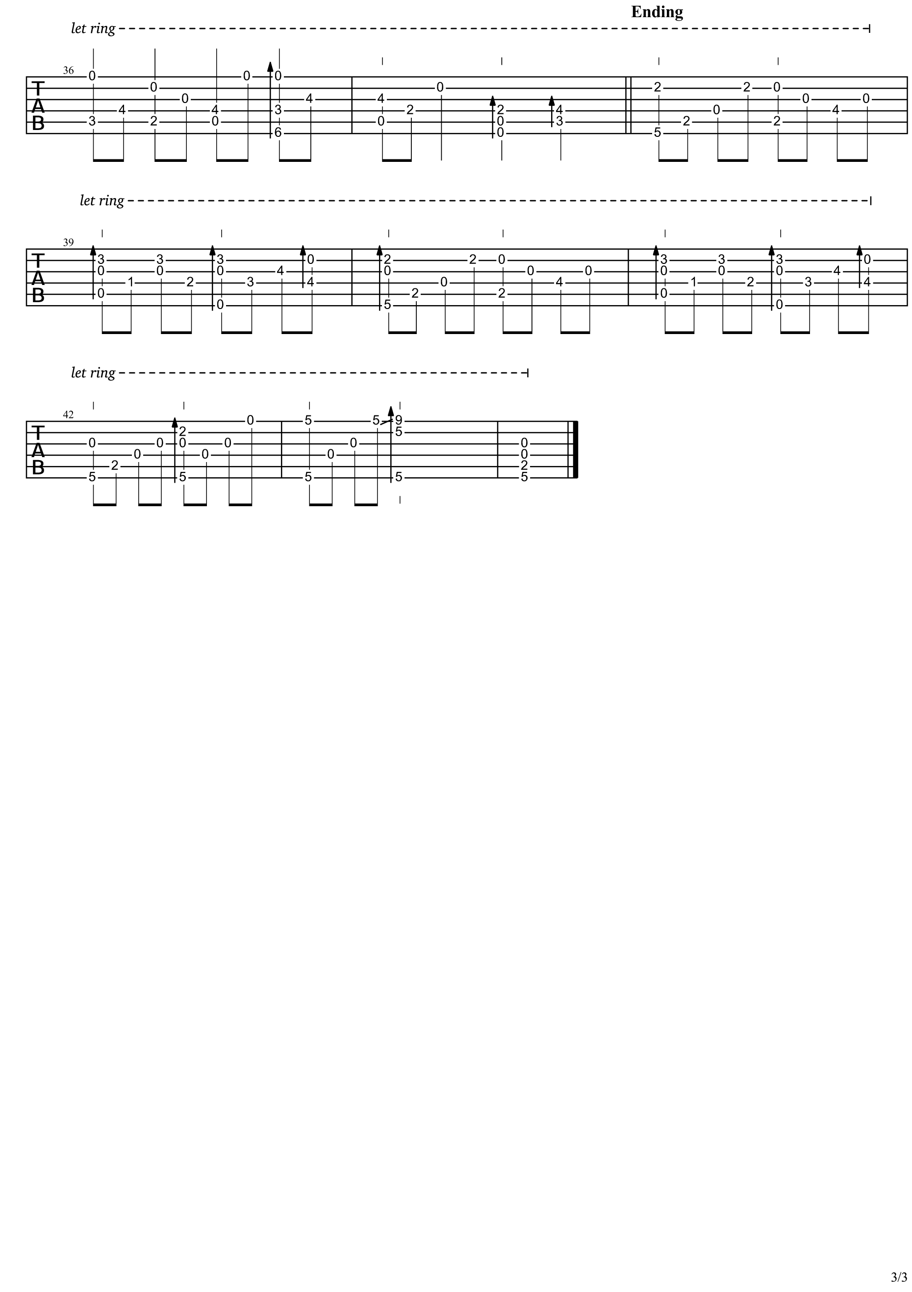 岸部真明_爱的礼赞_Salut_damoure__指弹__吉他谱_Guitar_Music_Score