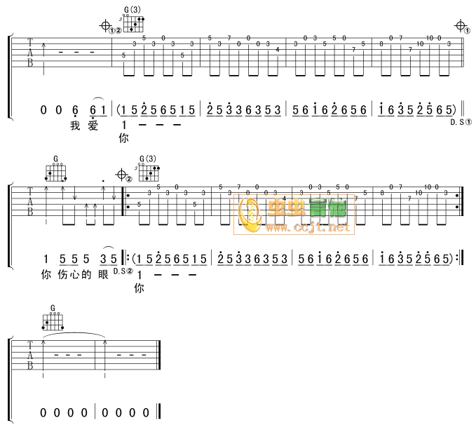 _爱上你我很快乐_吉他谱