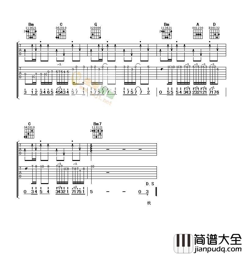 做你的爱人_饶天亮_图片谱标准版_吉他谱_饶天亮_吉他图片谱_高清